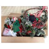 Box of Vintage Christmas Decor & Ornaments