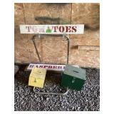Farm stand frame, signs & money boxes