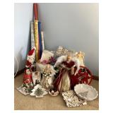Christmas Decor, angel toppers, Lefton tree