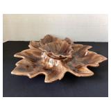 Vintage Holland Ohio Leaf Appetizer Tray, 2 piece