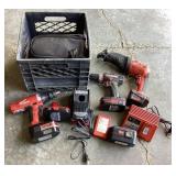 Crate of Milwaukee & Craftsman Power Tools