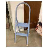 Blue metal step stool