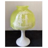 Westmorland Yellow Satin Glass Fairy Lamp
