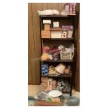 Metal Shelving unit & contents