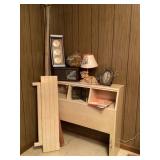 MCM bookcase twin bed set, Zenith radio (works),