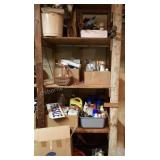 Basement shop shelf section cleanout