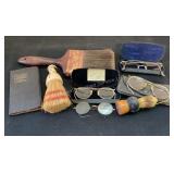 Vintage spectacles, brushes & more