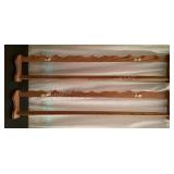 2 Oak Quilt Racks, 54x10x4"