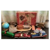 Pocket Knives, derby cars, marbles, banks & more