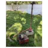 Bulldog farm jack & hand winch on blocks