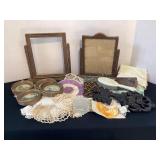 Art Deco frames, vintage 4 1/2" pictures,