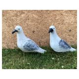 2 cement seagulls, 12"l x 12"t