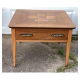 MCM end table, 28"x28" x 21.5"t