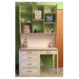 Vintage French Provincia Desk with hutch