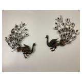 Metal peacock wall art, 20x22" tall