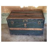 Vintage wood trunk, 32"w x 20"t x 18"d