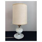 16" milk glass lamp