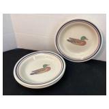 Four 8 1/2" Corelle Duck Bowls