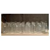 Shelf of quart canning jars