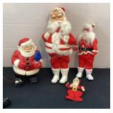 Vintage Santas & Plastic Santa Light