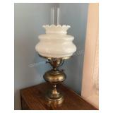 Brass lamp, 19 1/2' tall