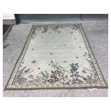 Floral & Butterfly area rug, 62 1/2x95'