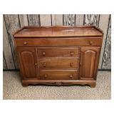 Small wood buffet & contents