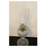 19 1/2' tall oil lamp, bubble style bottom