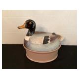 Ceramic Duck on Nest Covered Dish