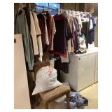 Bags of jeans for use or crafts, chair &