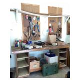 Garage cleanout of bench & wall
