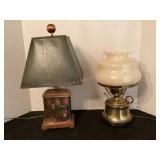 2 Vintage Lamps, 14&18' tall