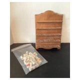 Thimble collection & display wall shelf