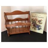 Magazine stand & 'Birds of America' book