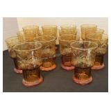 14 MCM Libbey daisy glasses, 5' tall
