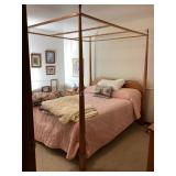 Canopy bed set & bedding