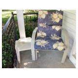 Patio Chair, cushion & side table