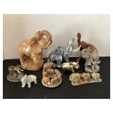 10 elephants, stone, ceramic, porcelain