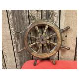 Decorative 26' wood ships wheel