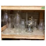 Oil lamp, multiple chimneys & hurricanes