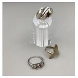 3 Sterling Rings