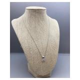 Sterling necklace with startling CZ charm