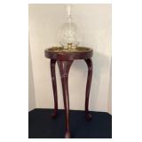 Stand with brass plate insert & oil candle