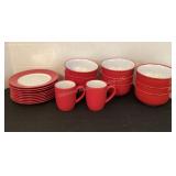 Royal Norfolk Red & White Dishes