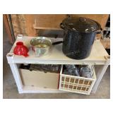 Plastic shelf & canning supplies