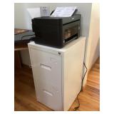 2 drawer file cabinet & Epson Printer