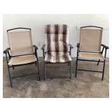 3 outdoor folding chairs