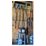 Garden tools, stool & more