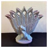 Vintage Royal Haeger peacock vase, 10' tall