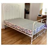 Vintage iron bed, box springs & mattress